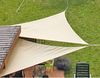 Sonnensegel 5 X 5 X 5 M Creme Weiß Wasserabweisend Bild 2