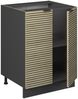 Küchenunterschrank Fame-Line Eiche Paneel 60 cm ohne Arbeitsplatte Vicco Bild 4