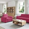 vidaXL Sofa Set 3 pcs Wind Rot 221 x 80 x 80 cm Samt 3324643 Bild 3