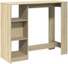 Bartisch, Stehtisch, Bistrotisch mit Regal Sonoma-Eiche 124x46x103,5 cm Holzwerkstoff Bild 2