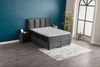 abc bedding Boxspringbett Komfortbett NORA mit Samt Velours Stoff in Anthrazit Grau, Voll-orthopädisches Schlafsystem inklusive Bettkasten Bild 3