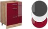 Küchenunterschrank R-Line Rot Hochglanz 60 cm mit Schubladen, AP Anthrazit Vicco Bild 5
