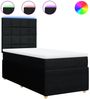 vidaXL Boxspringbett mit Matratze Schwarz 80x200 cm Stoff 3294185 Bild 2