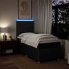 vidaXL Boxspringbett mit Matratze Schwarz 80x200 cm Stoff 3294185 Bild 4