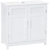 Waschbeckenunterschrank HWC-A85, Badschrank 60x60x30cm ~ weiß Bild 5