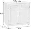 Waschbeckenunterschrank HWC-A85, Badschrank 60x60x30cm ~ weiß Bild 3
