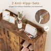Schuhschrank mit 3-Fach Verstellbaren Regalböden & 2 Türen & 5 Offenen Regalen Braun Bild 4