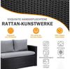 MeXo Gartenlounge-Set Lounge Gartenmöbelset für 8-10 Personen, (Outdoor Garten-Essgruppe, 7-tlg, 8 cm breitere Armlehnen, pflegeleichte Polywood-Tischplatte), Belastbarkeit pro Sitzplatz bis zu 140kg, für Terrasse Garten Bild 4