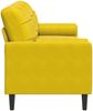 vidaXL Sofa 3-Sitzer mit Zierkissen Gelb 210 cm Samt 3278245 Bild 4