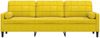 vidaXL Sofa 3-Sitzer mit Zierkissen Gelb 210 cm Samt 3278245 Bild 3
