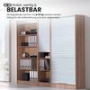 bümö Rollladenschrank in Grau/Silber mit Chromgriff - Vertikal Jalousieschrank 90 cm breit, Aktenschrank abschließbar, Büroschrank für Ordner & Co, SET90-5-S-CE Bild 4