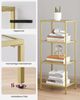 Vasagle Regal mit 4 Ablagen, 2er Set, Badregal, gehärtetes Glas, einfache Montage, für Badezimmer, Wohnzimmer, Küche, Büro, goldfarben Bild 4