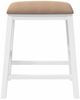 vidaXL Barstühle mit Kissen 2 Stk. Weiß Massivholz Gummibaum 4102583 Bild 5