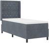 vidaXL Boxspringbett mit Matratze Dunkelgrau 80 x 200 cm Samt 3341925 Bild 3