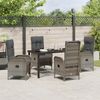 vidaXL Garten Essgruppe mit Kissen 5 pcs Grau Poly-Rattan 3380129 Bild 4