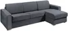 Vente-unique - CALITO Sofa Stoff GrauGrau - B 223 cm152 cm x H 85 cm x L 278 cm Bild 2