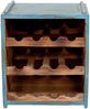 Flaschenbox SURAT Blue Fregata Mahagoni ca. H40cm Shabby Weinregal Cube Regal Bild 3