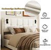 PXloue Stauraumbett Polsterbett Doppelbett, mit bettkasten und Lattenrost,Samtstoff,Leselicht,140x200 cm Bild 3