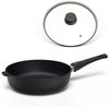 Hoffmann Germany Bratpfanne STONIQ PFAS-frei Ø 28 cm hoher Rand mit Deckel – Made in Germany, Aluguss (Set, 2-tlg, 1x Pfanne Ø 28 cm mit hohem Rand + 1x Deckel), abnehmbarer Griff, backofenfest bis 300°C, Induktion Schmorpfanne Bild 4