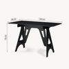 Schreibtisch Bostenenna 120 x 60 x 75 cm Schwarz mit Holzmaserung [en. casa] Bild 2
