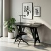 Schreibtisch Bostenenna 120 x 60 x 75 cm Schwarz mit Holzmaserung [en. casa] Bild 4