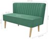 vidaXL Sofa Stoff 117 x 55,5 x 77 cm Grün 244073 Bild 5