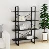 vidaXL Bücherregal 4 Fächer Schwarz 100x30x140 cm Holzwerkstoff 806478 Bild 3
