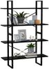 vidaXL Bücherregal 4 Fächer Schwarz 100x30x140 cm Holzwerkstoff 806478 Bild 4