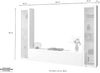 Wohnwand >Benevent< (3-teilig) in Weiß Hochglanz - 260x180x30 (BxHxT) Bild 5
