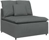 vidaXL Modulares Sofa mit Kissen Stoff Dunkelgrau 3321148 Bild 4