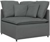 vidaXL Modulares Sofa mit Kissen Stoff Dunkelgrau 3321148 Bild 5