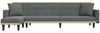 vidaXL Schlafsofa in L-Form Dunkelgrau 275x140x70 cm Stoff 3157233 Bild 3