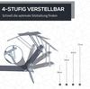 Sonnenliege klappbar 187 x 58 x 36 cm mit Sonnenschutz – Gartenliege aus Metall und Oxford-Stoff Bild 5