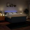 vidaXL Boxspringbett mit Matratze Blau 180x200 cm Stoff 3288280 Bild 5
