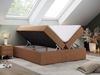 Boxspringbett - Doppelbett mit Multipocket-Matratze - BESS -140x200 - Orange Stoff - H3 Bild 2