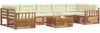 vidaXL Outdoor-Sofagarnitur mit Kissen 8 pcs Natur und Creme 3373170 Bild 3