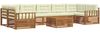 vidaXL Outdoor-Sofagarnitur mit Kissen 8 pcs Natur und Creme 3373170 Bild 2