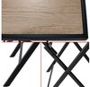 BRUBAKER Gartentisch Bergamo - 58 x 58 cm Balkontisch mit Holz Optik - Wetterfest (1-St, Klapptisch für Balkon, Terrasse - Bistrotisch), Metall Beistelltisch klappbar - Campingtisch eckig Bild 4