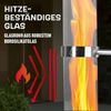 LANDMANN Feuerrohr aus Edelstahl | inklusive 10 kg Holzpellets | raucharmes Flammenspiel | robuste Outdoor Feuerstelle für Terrasse und Garten | dekorativ für gemütliche Abende Bild 4