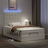 vidaXL Ottoman-Bett mit Matratze & LEDs Weiß 120x200 cm Kunstleder 3313846 Bild 3
