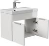 Badmöbel-Set Slimline Vega 2tlg mit Spiegel SoftClose weiss hochglanz/weiss matt : Weiss Hgl / weiss matt Bild 4