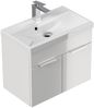 Badmöbel-Set Slimline Vega 2tlg mit Spiegel SoftClose weiss hochglanz/weiss matt : Weiss Hgl / weiss matt Bild 3