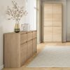 AX LIVING Schlafzimmer Schrank Mormanno S4T – 91 cm, Eiche Cremona Bild 2