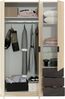 Dmora Kleiderschrank 3 Türen Apaches, Schlafzimmerschrank mit 3 Schubladen, Schrank mit Kleiderstange und 3 Regalen, 121 x 52 x 180 cm, Eiche und Oxid Bild 4