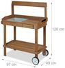 Relaxdays Brauner Pflanztisch mit Rollen Bild 4