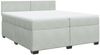 vidaXL Boxspringbett mit Matratze Hellgrau 200x200 cm Samt 3288696 Bild 3