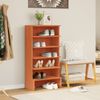 vidaXL Schuhregal Wachsbraun 52x30x104 cm Massivholz Kiefer 837393 Bild 1