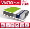 Matratze 160x200 Taschenfederkern VASTO MAX 7 Zonen H2 H4 26 cm Kokos HR Schaum Klimafaser Polyurethanschaum JERSEY Bild 5