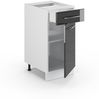 Küchenunterschrank Fame-Line Anthrazit Hochglanz 40 cm ohne Arbeitsplatte Vicco Bild 4