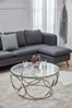 Couchtisch Silber und Klarglas 80 x 80 x 40 cm Bild 5